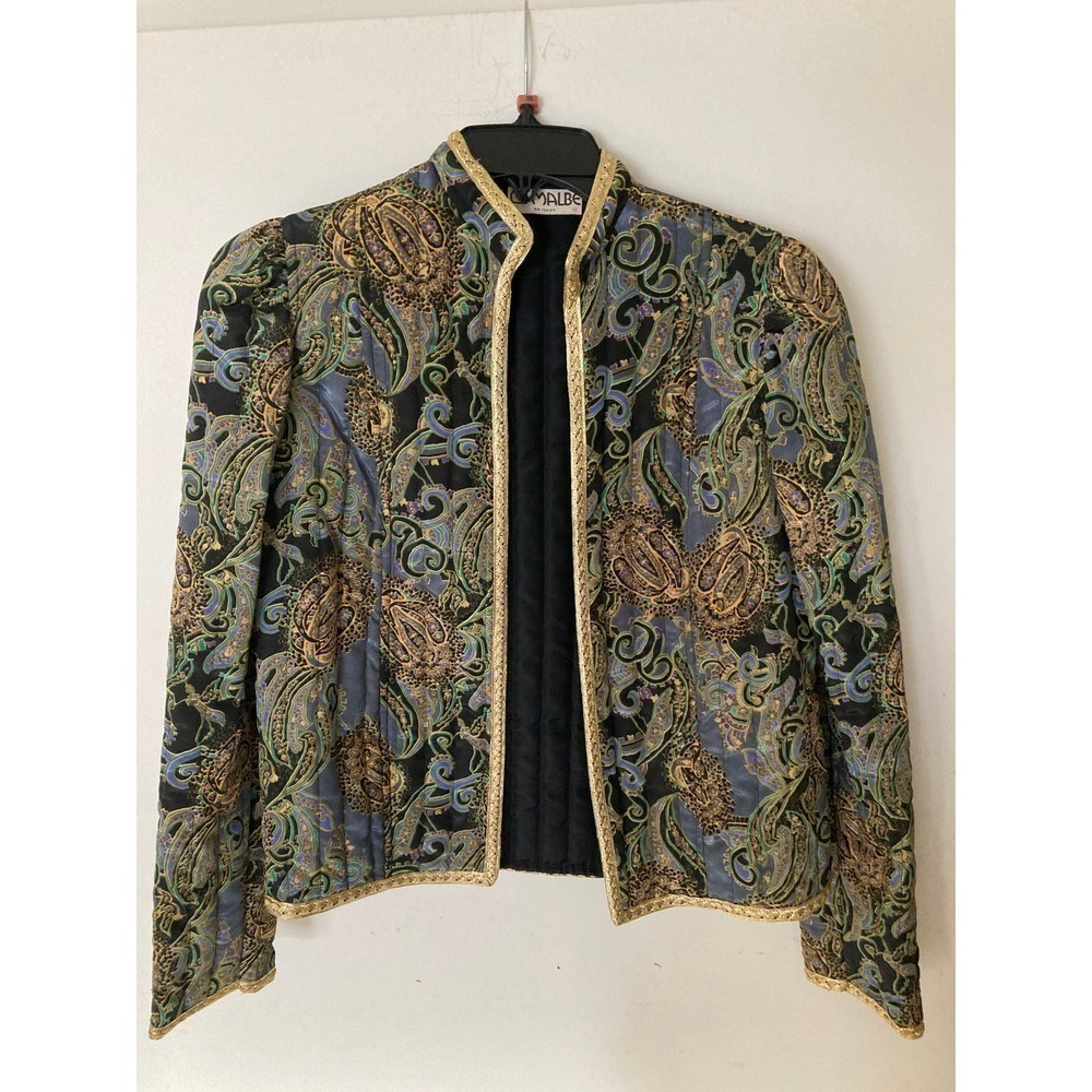 Vintage 1960’s Malbe Womens Floral Jacket Size ILGWU Union USA Made RN10609 SZ10